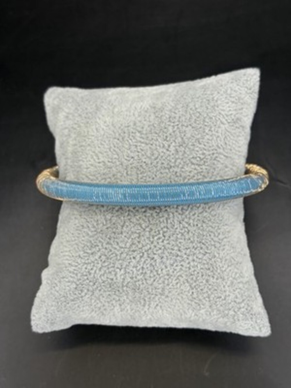 Nomination Italy Sterling Silver 925 Blue Coiled Gaspipe Bypass Cuff Bracelet